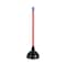 Boardwalk Toilet Plunger, 18" Plastic Handle w/ 5 5/8" Dia Bowl, Red/Black, PK6 BWK09201 - alternate 1